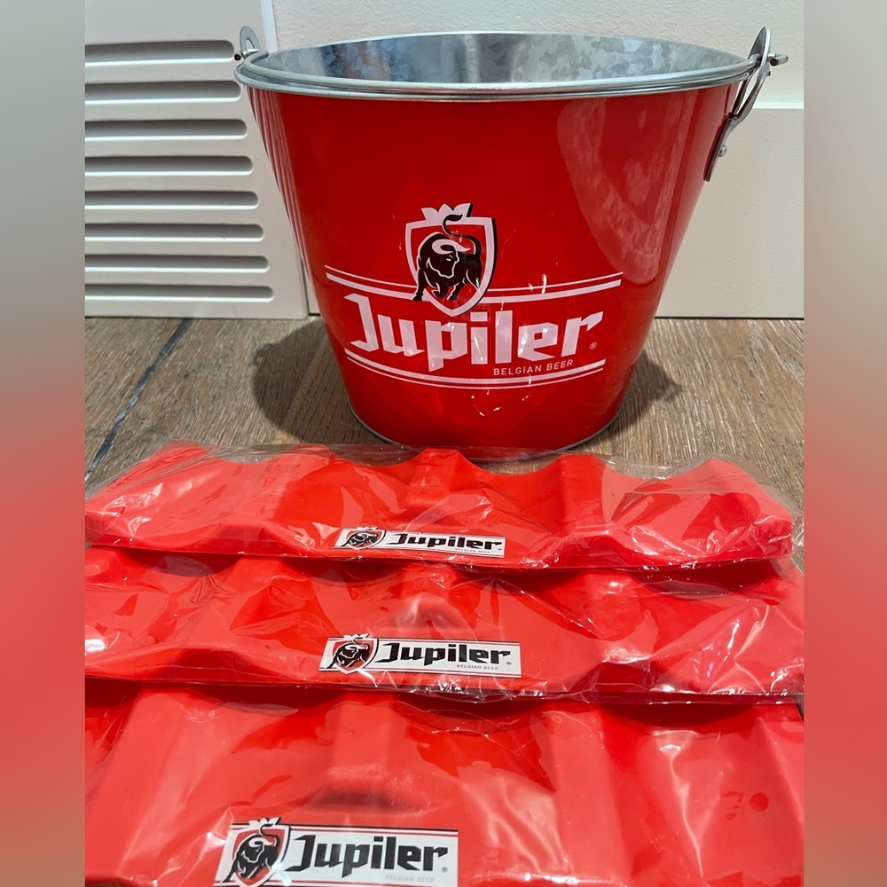 3 for $20 Jupiler beer ice bucket and 3 fridge organizers